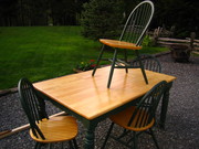 Farm House Table w/ four Windsor style chairs